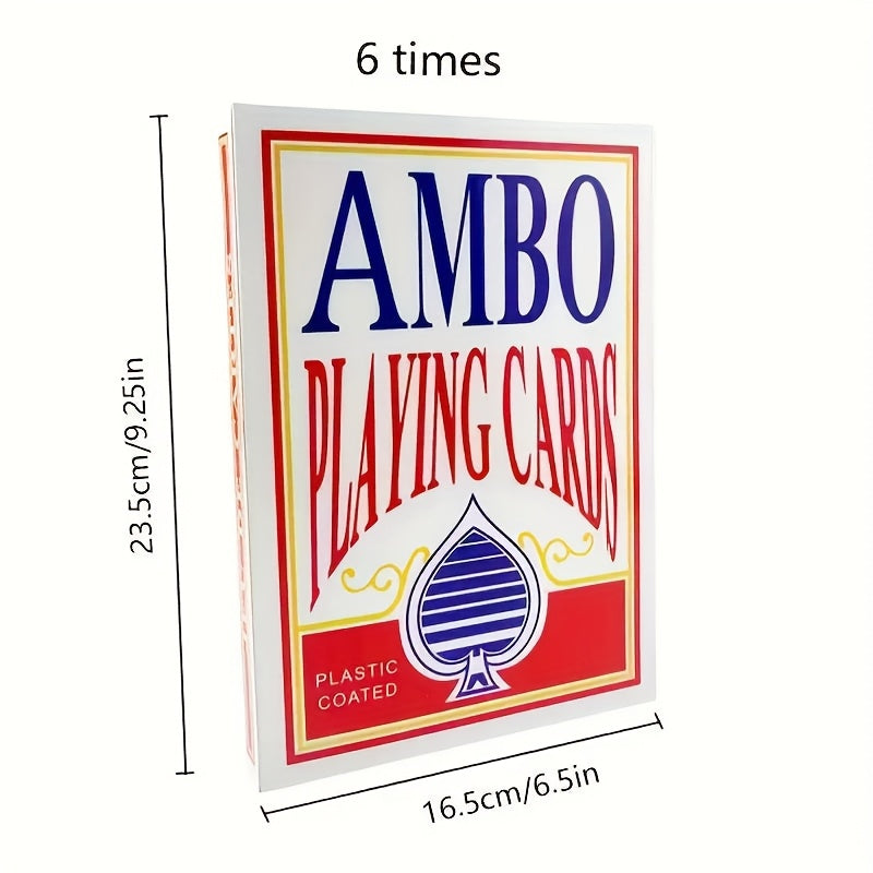 Giant Playing Cards 4x 6x Jumbo Size Poker Cards – Extra Large Card Game Set for Outdoor Party Backyard Fun Family Game Night Kids Adults