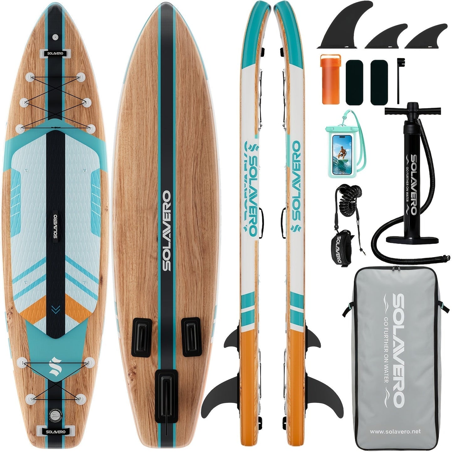 Stand Up Paddle Board Inflatable SUP 10'6" & 11'6" – Non-Slip EVA Deck, 180kg Capacity, All-in-One Accessories Kit with Pump