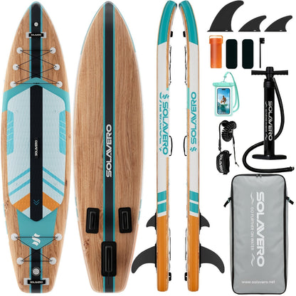 Stand Up Paddle Board Inflatable SUP 10'6" & 11'6" – Non-Slip EVA Deck, 180kg Capacity, All-in-One Accessories Kit with Pump