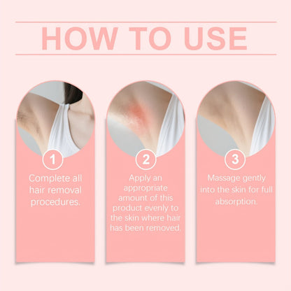 Post-Shave Hair Removal Oil for Women, Strawberry Scent, Hyaluronic Acid & Linolenic Acid, Skin Softener