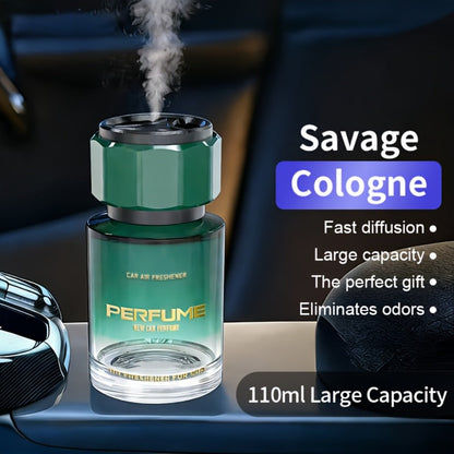 110 ml Cup-Holder Car Air Freshener Bottle in Classic Cologne or Azure Ocean Scent with Vented Top