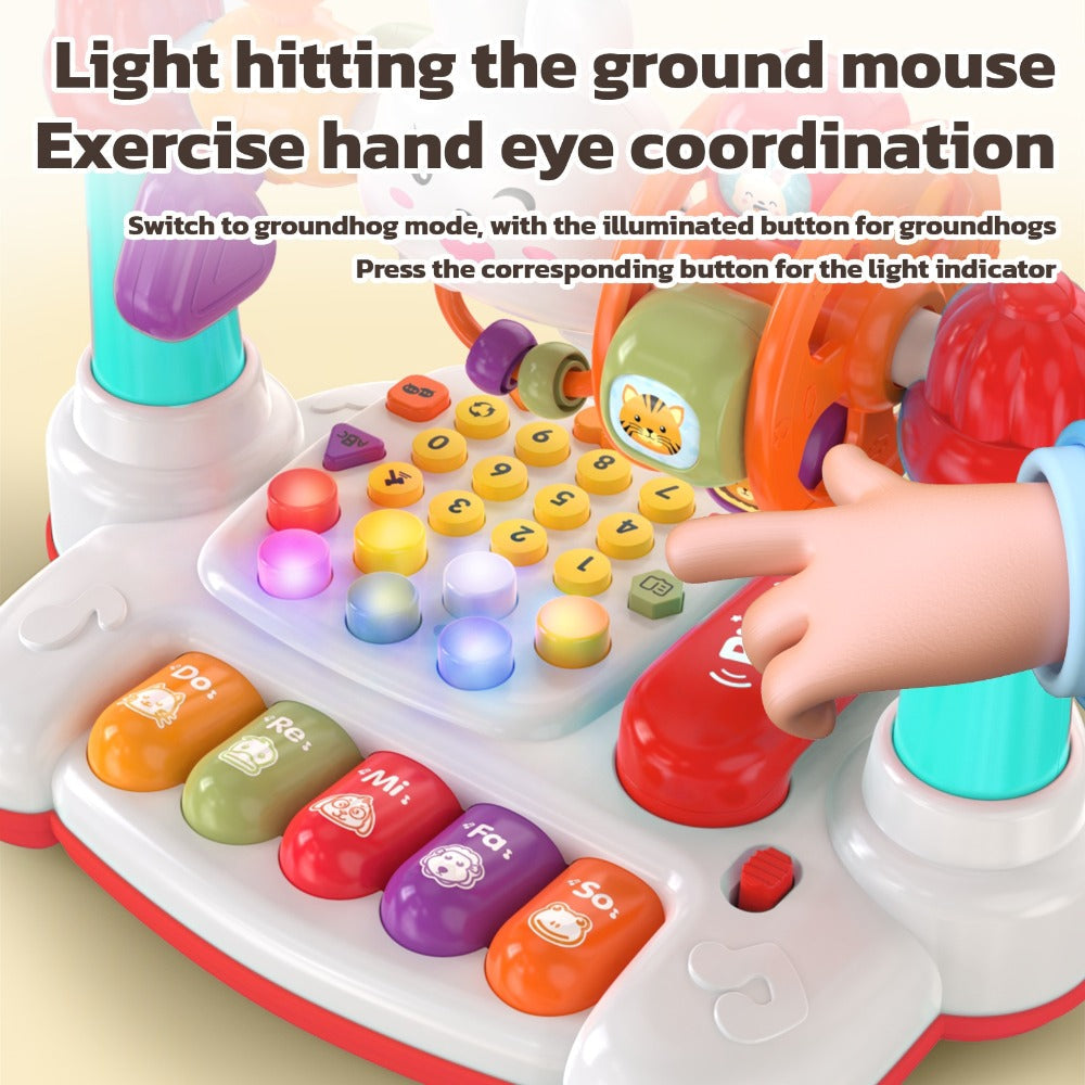Rabbit Story Machine Toy for Kids with Piano Music & LED Lights, Multifunctional Educational Phone Toy