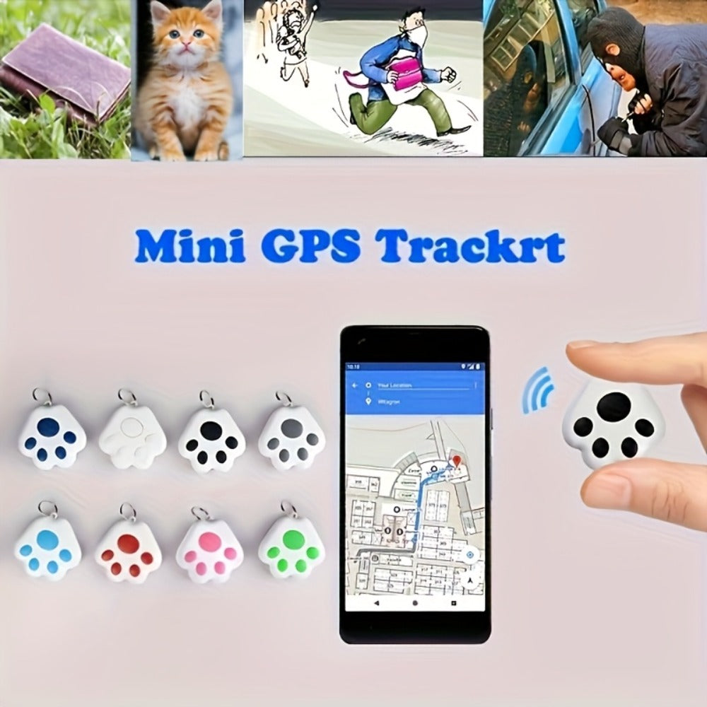 Dog Paw Smart Tracker Anti-Lost Positioning with Recording & Shutter Control, Cute Pet Accessory for Dogs & Cats