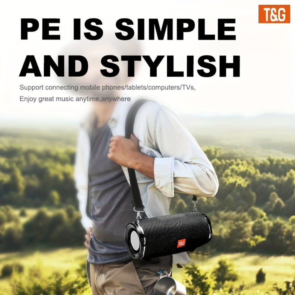 TG187 IPX4 Waterproof Outdoor Bluetooth Speaker | Dual Speakers, 4800mAh Rechargeable Battery, TWS Stereo Pairing