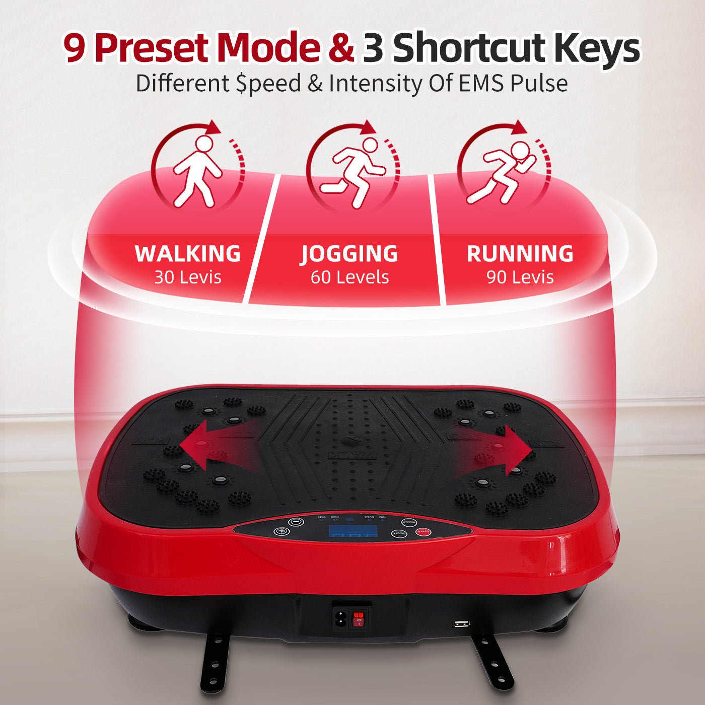 Vibration Plate Exercise Machine 120 Speed Levels – 5 Resistance Bands, LCD Display, Remote Control, 3 Workout Programs