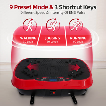 Vibration Plate Exercise Machine 120 Speed Levels – 5 Resistance Bands, LCD Display, Remote Control, 3 Workout Programs