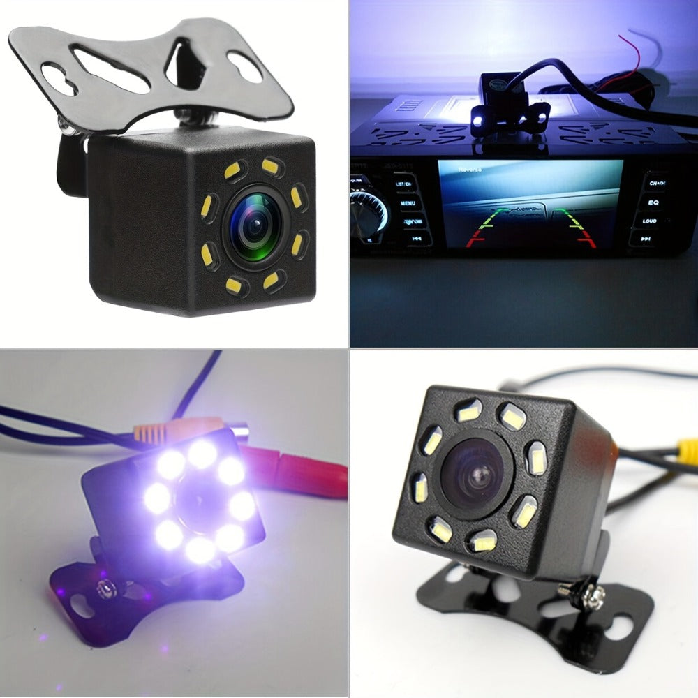 Backup Camera Kit with 4.3 Inch Monitor – 8 LED HD Night Vision Reversing Camera | 1080p Wide Angle | USB Powered | for Car, Truck