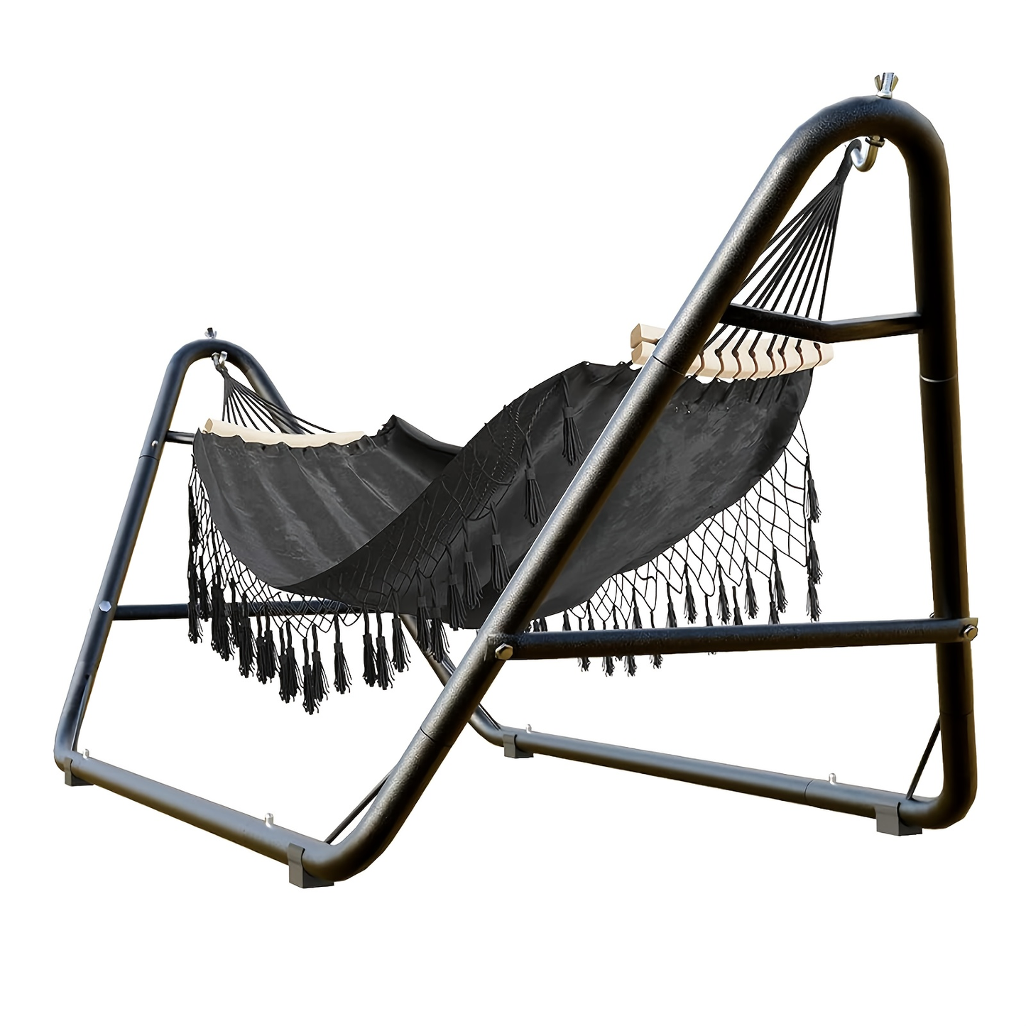 Freestanding Hammock and Stand Set with 89.37-Inch Width, Three Colors and 600 lb Load-Limit Marking