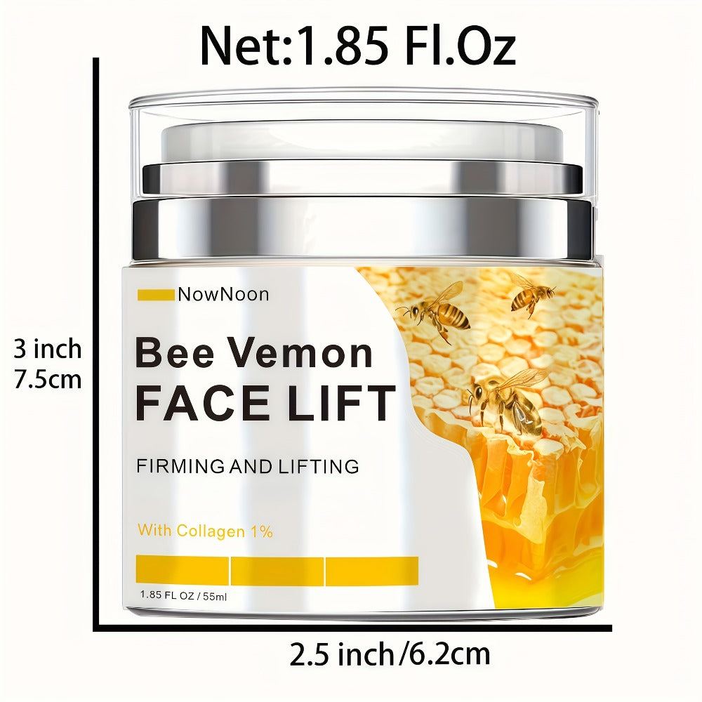Face Cream Bee Venom 50g Formula with Hyaluronic Acid, Vitamin E and Lightweight Face and Neck Texture
