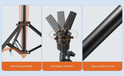 Adjustable Wig Stand Tripod 360 Rotation Aluminum Alloy Height Adjustable to 50 Inch Foldable Portable Mannequin Head Stand for Styling