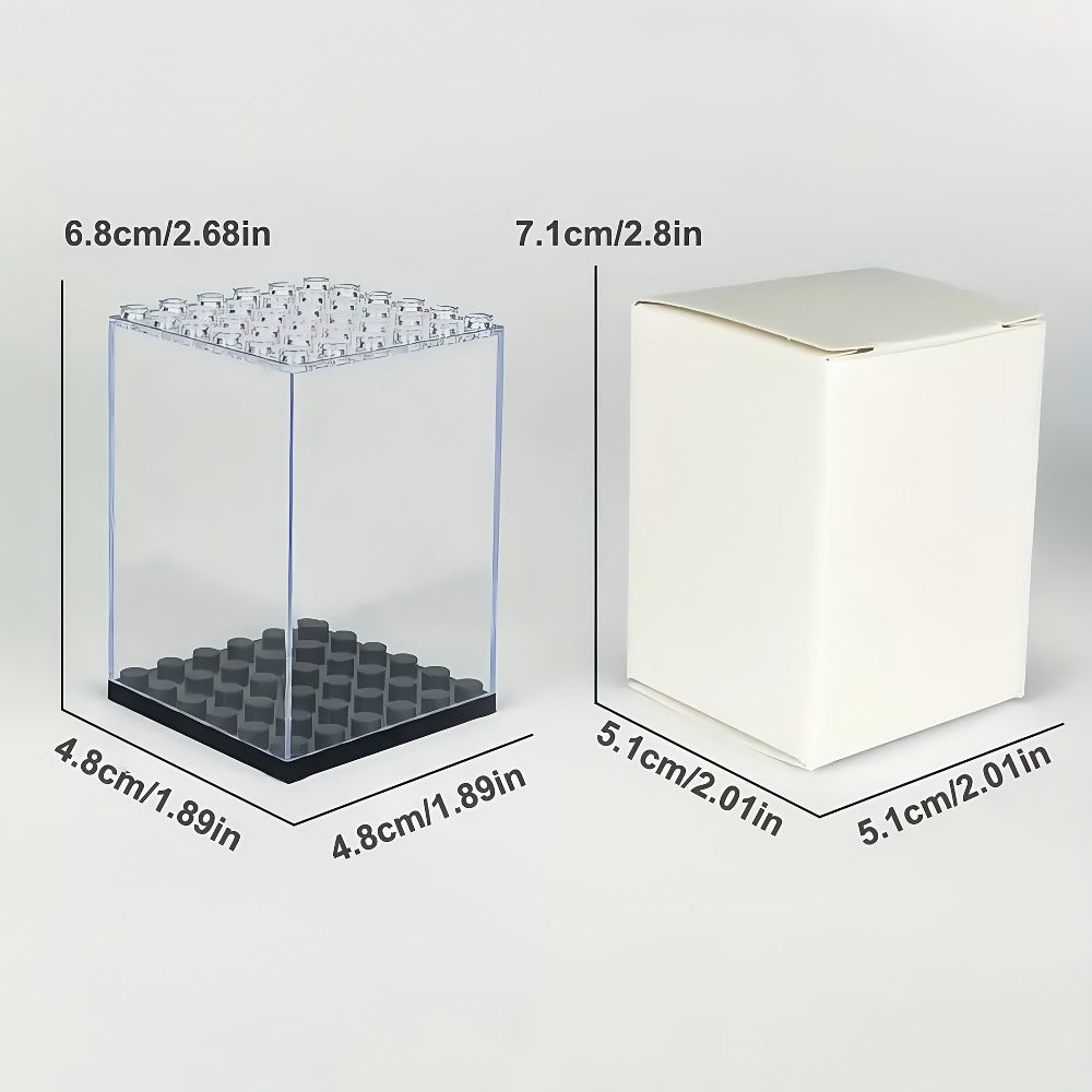 Minifigure Display Case 20-Pack – Clear Acrylic Stackable Storage Boxes for LEGO Figures, Action Figures & Collectibles | Dustproof 360°