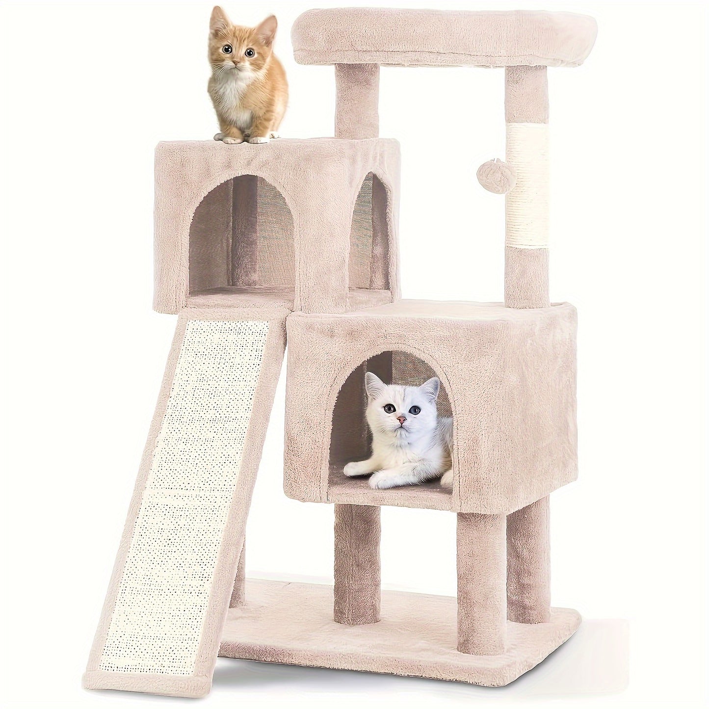 Cat Tree Tower Multi-Layer with Scratching Post, Perch Platforms & Cat Apartments – Tall Cat Climbing Frame for Indoor Cats