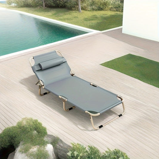Folding Camping Cot 1200D Portable Sleeping Bed – Lightweight Foldable Outdoor Bed for Camping, Beach, Patio, Sunbathing & Poolside