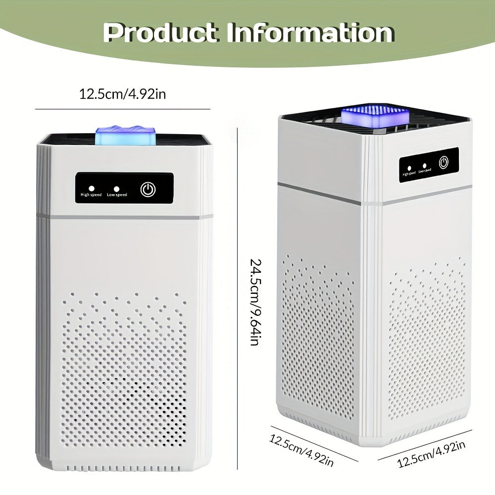 Air Purifier with HEPA Filter, 1291 Sq Ft Coverage, 34dB Mode, Three Speeds, USB Power and Aroma Tray