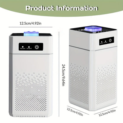 Air Purifier with HEPA Filter, 1291 Sq Ft Coverage, 34dB Mode, Three Speeds, USB Power and Aroma Tray