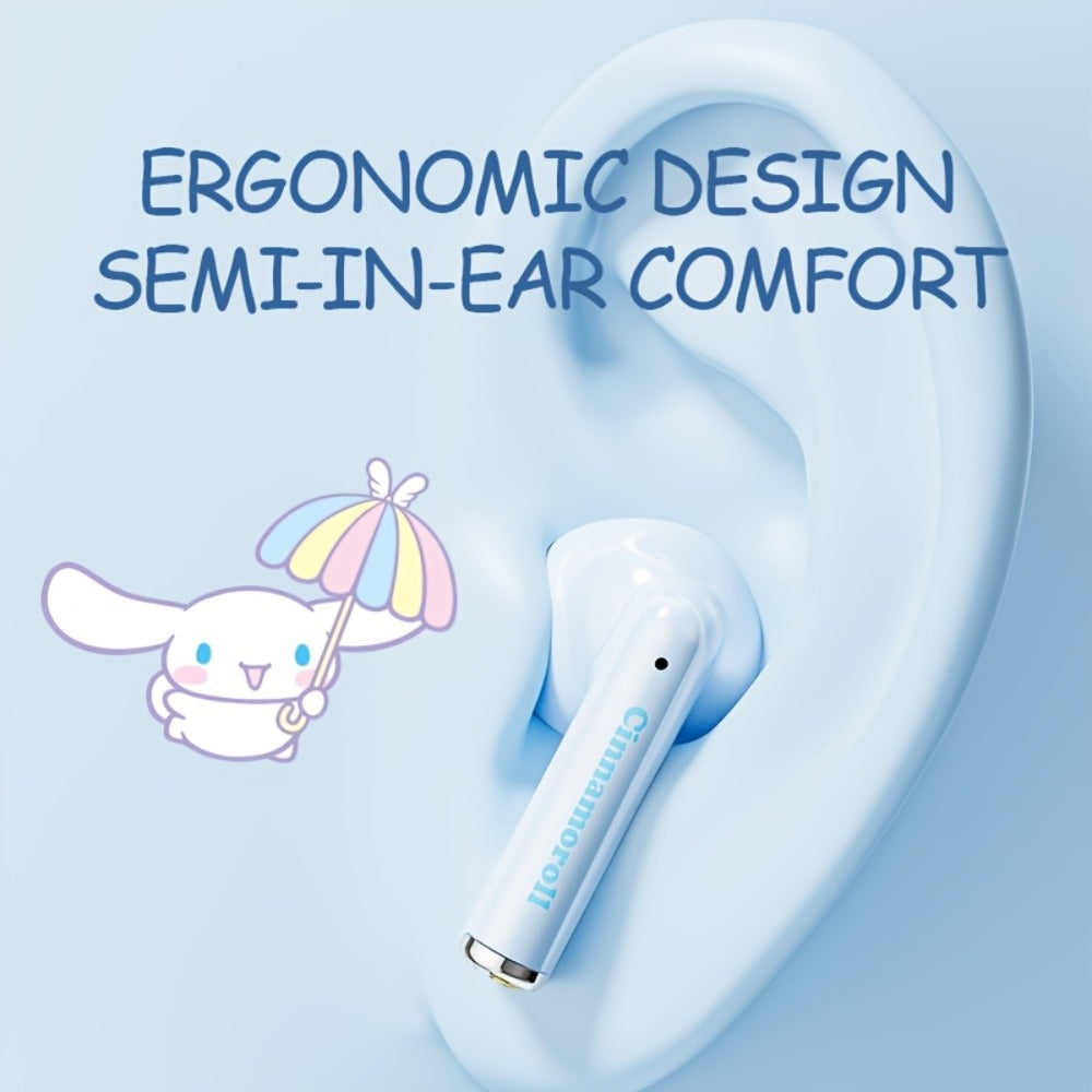 Wireless Earbuds Hello Kitty, Kuromi or Cinnamoroll Designs with Bluetooth 5.0 and Power Display