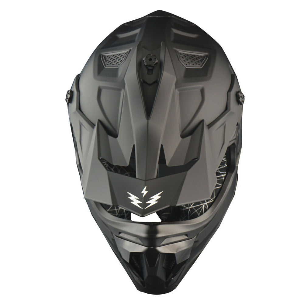 Motorcycle Helmet 1STORM Dirt-Bike Full-Face Shell with Peak Visor, XS-XXL Sizes, Padded Liner and Graphic Styles