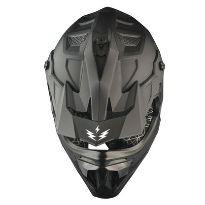 Motorcycle Helmet 1STORM Dirt-Bike Full-Face Shell with Peak Visor, XS-XXL Sizes, Padded Liner and Graphic Styles