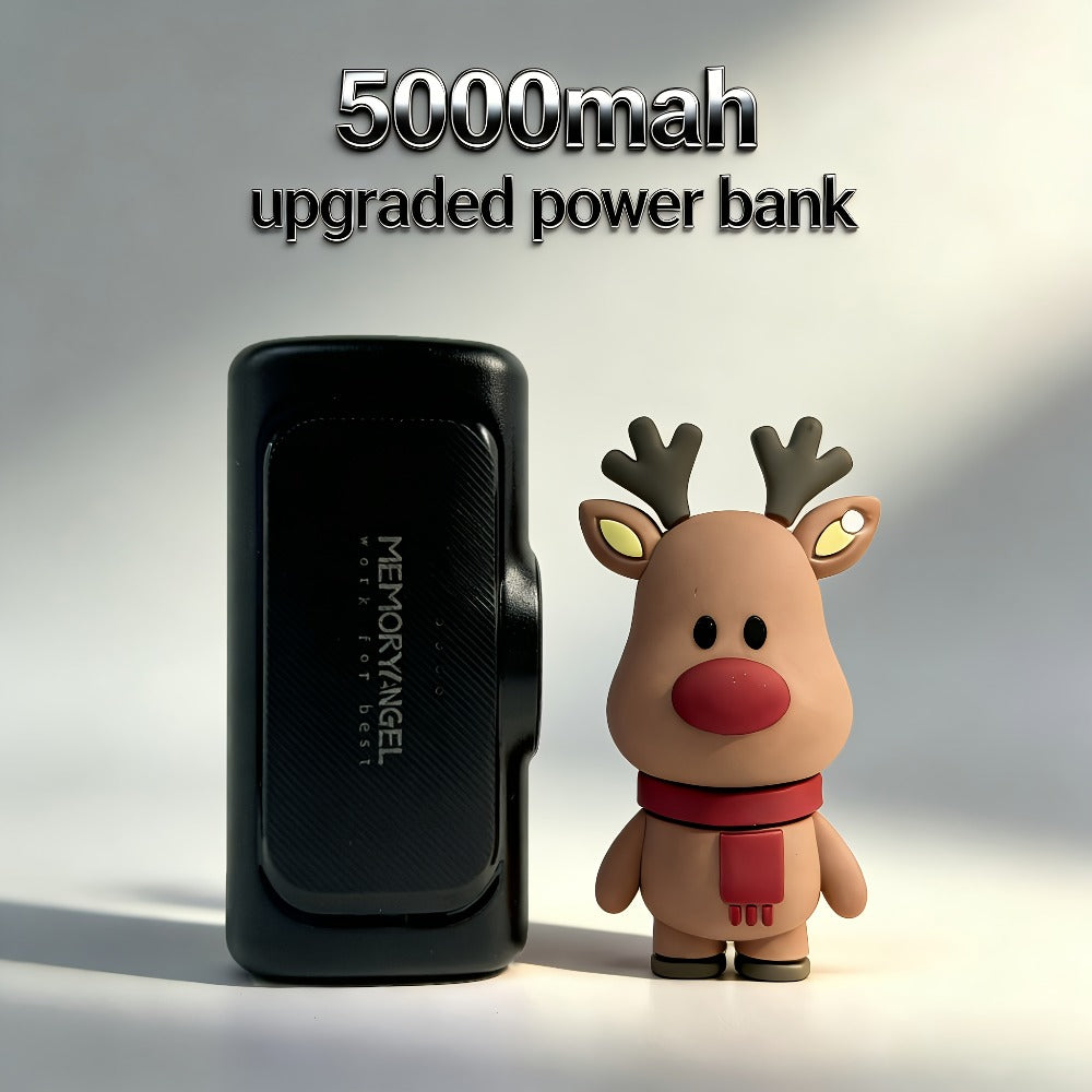 5000mAh Direct-Plug USB-C Power Bank with 22.5W Marking, Phone Stand and Four Color Options