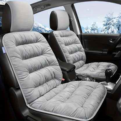 Vest-Style Car Seat Cushion with Connected Backrest and Seat Pad, Memory Foam Fill and Red, Beige or Black Options