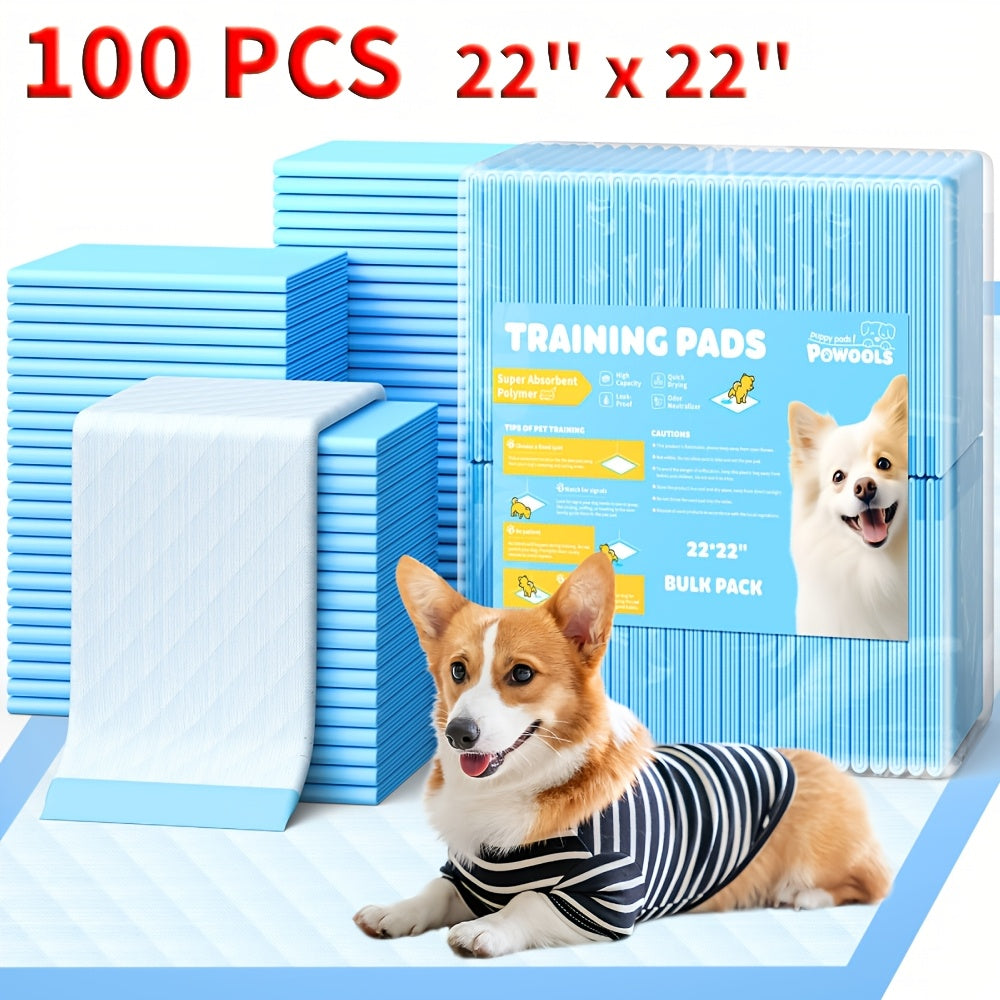 6-Layer Puppy Pads 100 Count – Super Absorbent Leak-Proof Odor Control Dog Pee Pads for Potty Training, Large & XL Size 34"x28" and 22"x22"