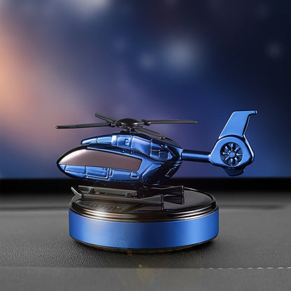 Car Air Freshener Solar Helicopter Dashboard Diffuser with Refillable Chamber and Three Color Options