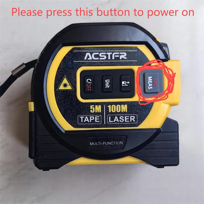 3-in-1 Laser Tape Measure Digital Laser Rangefinder Steel Tape Measure Cross Laser Level High for Entryways, Bedrooms and Living Spaces