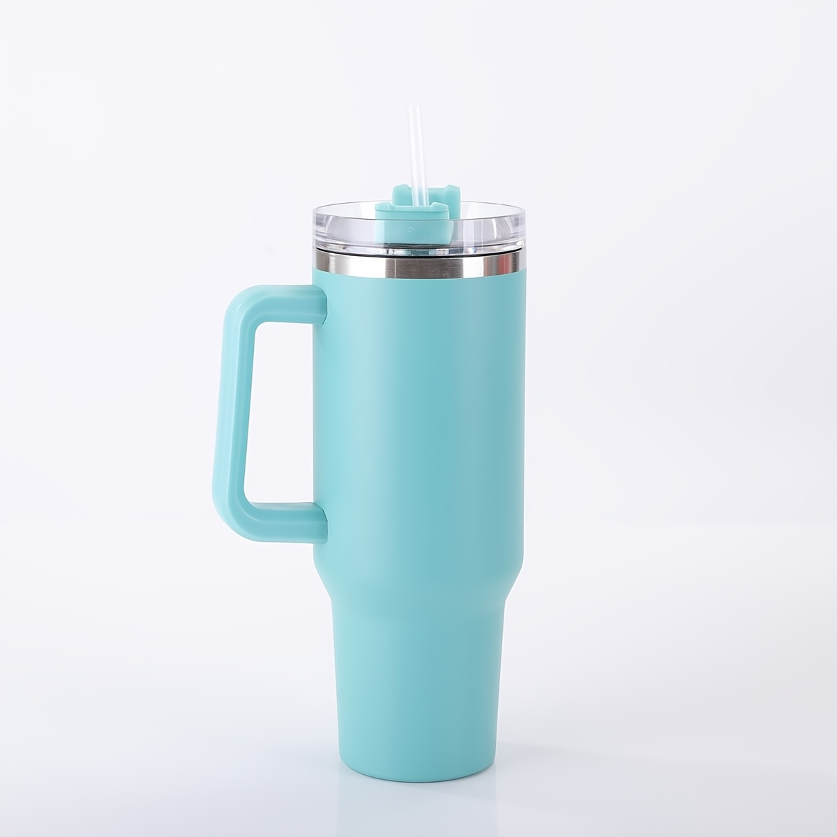 Insulated Tumbler 40oz with Handle & Straw Lid – Double-Wall Vacuum 304 Stainless Steel Travel Cup, Leakproof & Rustproof