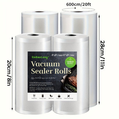 Vacuum Sealed Bags for Food Storage Meat Fruits Vegetables Grains Kitchen Organizer for Home Cooking, Dining and Outdoor Meals
