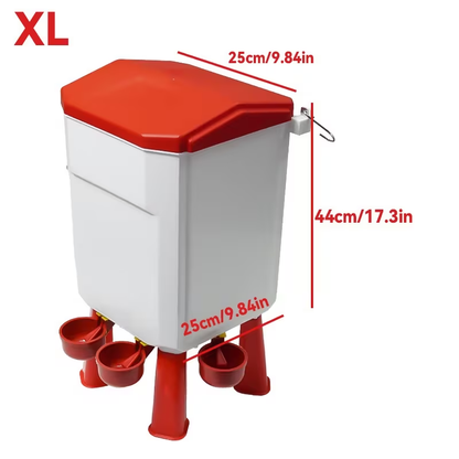 Chicken Waterer Float Ball 2 3 Gallon Feeder Combo Set for Garden, Patio and Yard Use, with the Listed Configuration