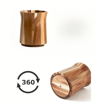 Utensil Holder & Chopstick Organizer – Wall-Mounted Wood Cutlery Storage, No Screws or Adhesive