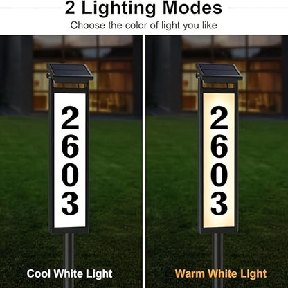 Solar House Number Light LED, DIY Address Sign with 38 LEDs, Switchable & Cool White, 270° Solar Panel
