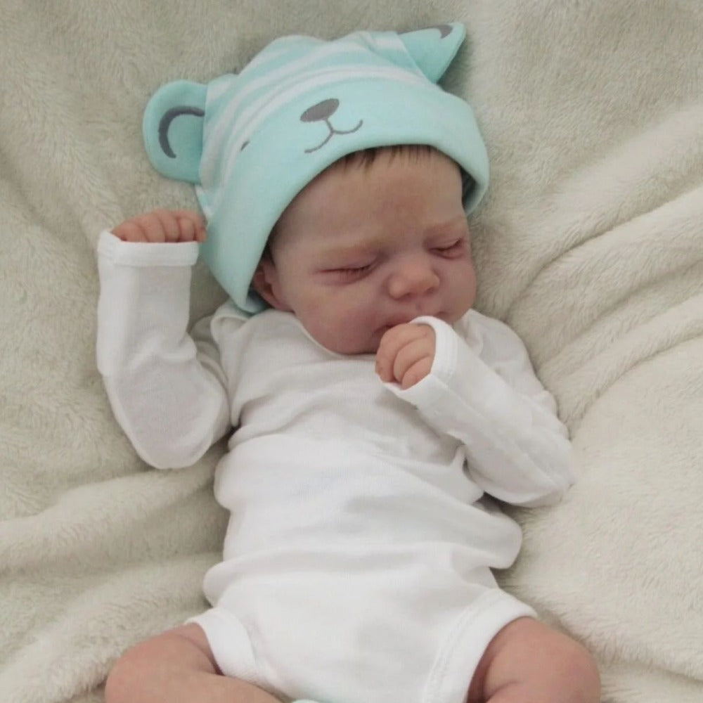 Sleeping Reborn Baby Doll 19 Inch Vinyl Body 3D Hand-Painted Skin Visible with the Listed Color, Size or Set Options for Everyday Use