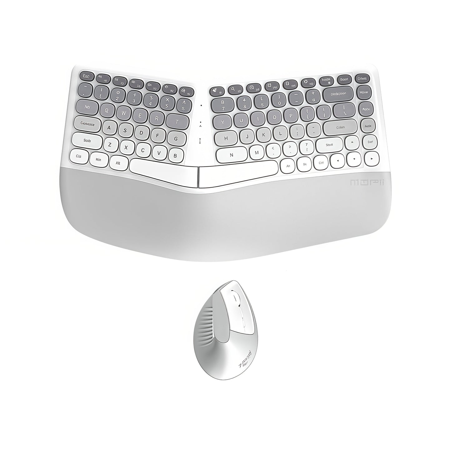Wireless Keyboard and Mouse Combo with Wrist Support Anti-RSI Silent Keys 2.4GHz Plug-and-Play for an Everyday Personal Care Routine