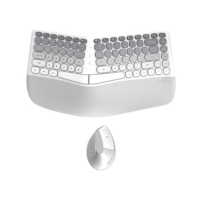 Wireless Keyboard and Mouse Combo with Wrist Support Anti-RSI Silent Keys 2.4GHz Plug-and-Play for an Everyday Personal Care Routine