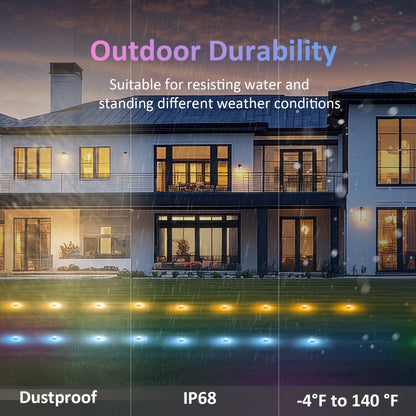 RGB Outdoor Pathway Lights 16 Million Color Changing Music Sync - Remote & APP Control Timer 50FT for an Everyday Personal Care Routine