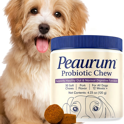 Dog Probiotics Softgels – Gut Health & Digestion Support, Natural Plant-Based Formula, Pork Flavor, 60 Softgels 120g