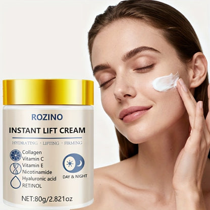 Collagen Niacinamide Face Neck Cream Instant 5-Second Lift Tightening Dark Circles Puffiness ROZINO All Skin Types Sensitive Skin 80g