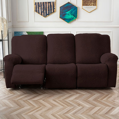 Sofa Cover Big-Leaf Jacquard High-Stretch Recliner Slipcover for 1, 2 or 3 Seats and Console Loveseats