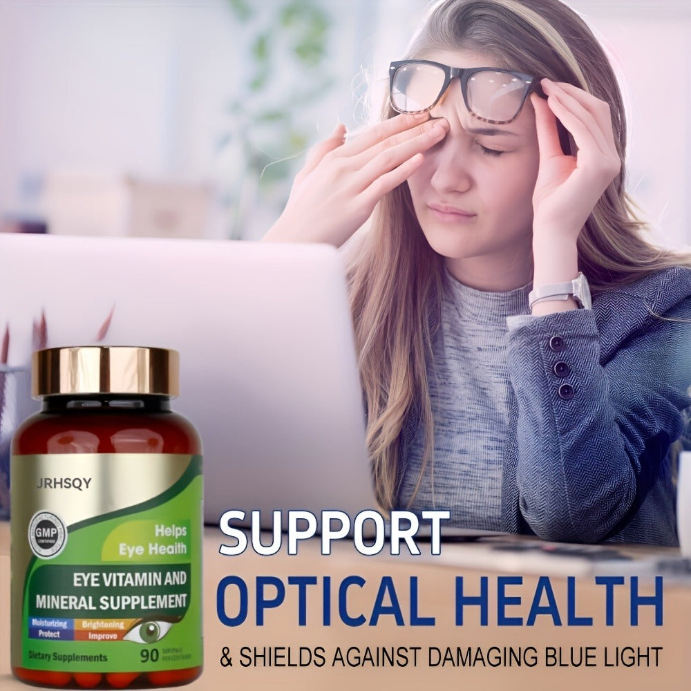 Lutein & Zeaxanthin Eye Vitamins Supplement with Zinc, Vitamin C & E, Advanced Vision & Macular Health