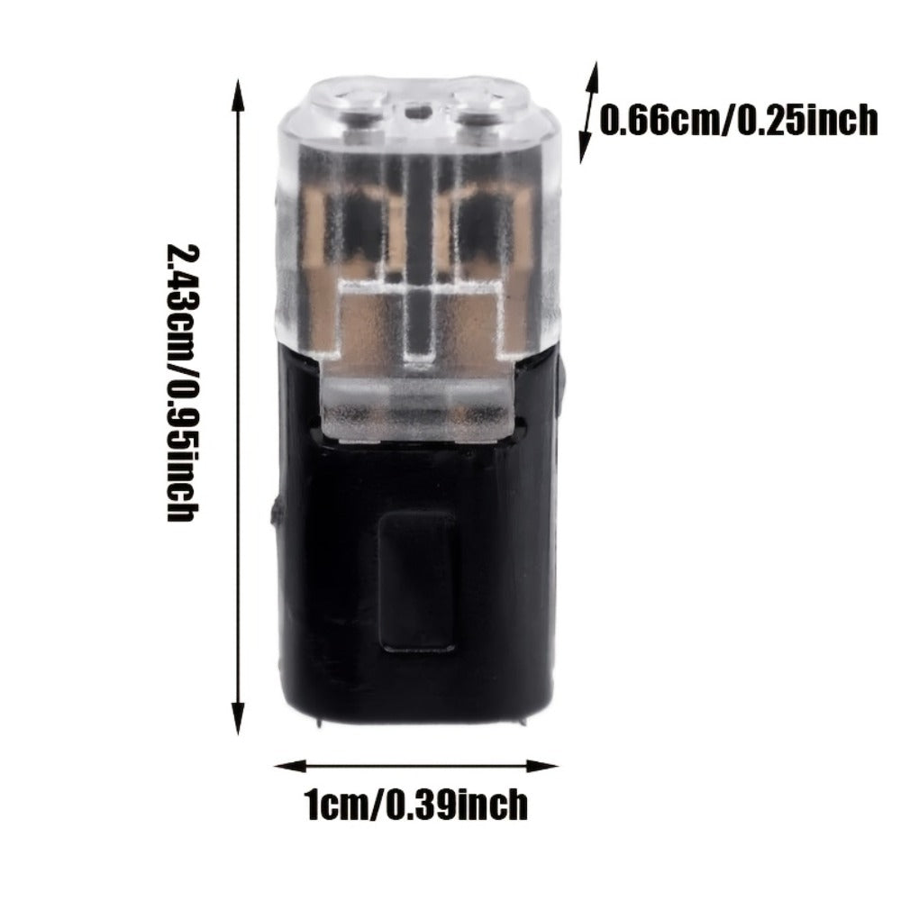 152Pcs LED Wire Connectors 2-Pin Quick-Connect Latches, Low-Voltage Plug-and-Play Cable Connectors Up to 36V