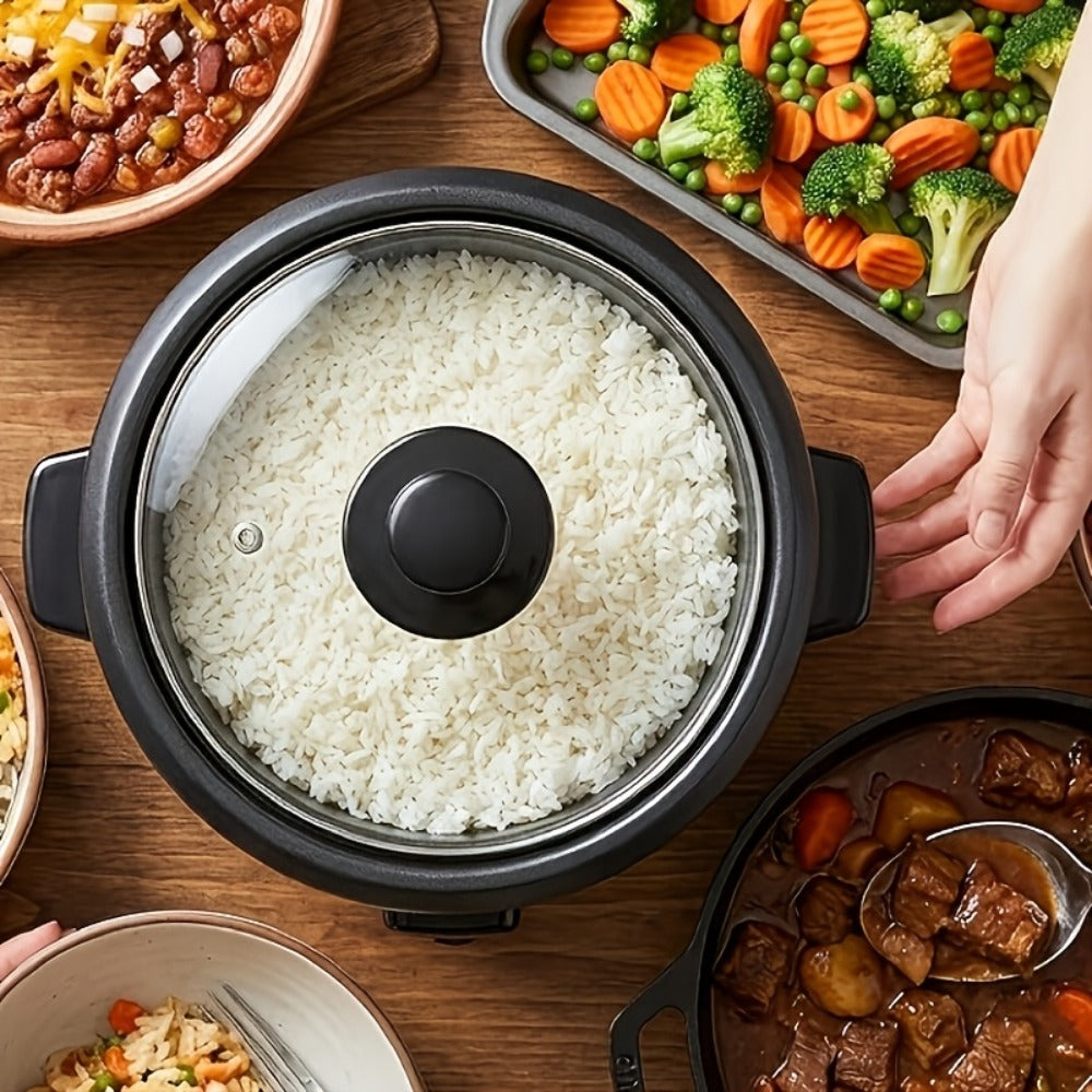 Rice Cooker Small Mini 3-Cup Uncooked 6-Cup Cooked, 1.5Qt Electric Rice Pot with Auto Keep, One-Touch Operation