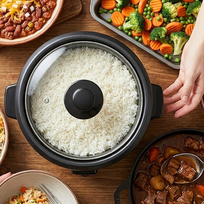 Rice Cooker Small Mini 3-Cup Uncooked 6-Cup Cooked, 1.5Qt Electric Rice Pot with Auto Keep, One-Touch Operation