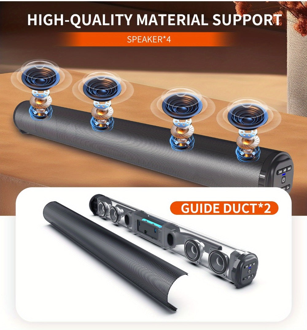 4D Surround Sound Subwoofer Speaker, Wireless & Wired, USB Plug & Play, Party Speaker for Laptop