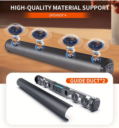 4D Surround Sound Subwoofer Speaker, Wireless & Wired, USB Plug & Play, Party Speaker for Laptop