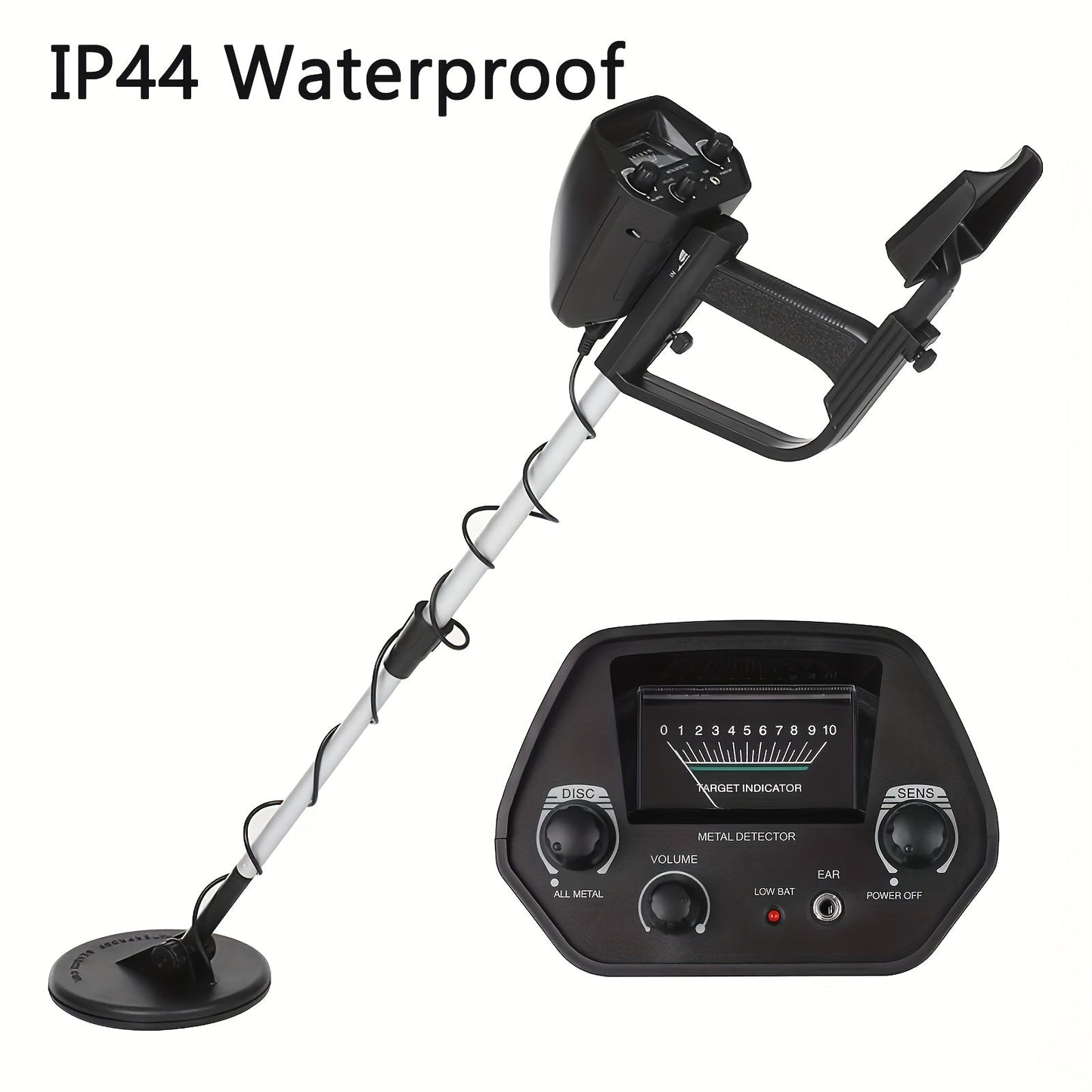 Metal Detector for Garden, Patio and Yard Use, with the Listed Configuration, for Everyday Use and Organized Storage