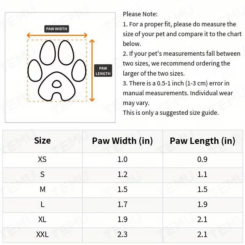 Dog Boots Waterproof Non-Slip Reflective Shoes for Medium & Large Dogs – Soft Wear-Resistant Paw Protector with Safety Reflective Tape