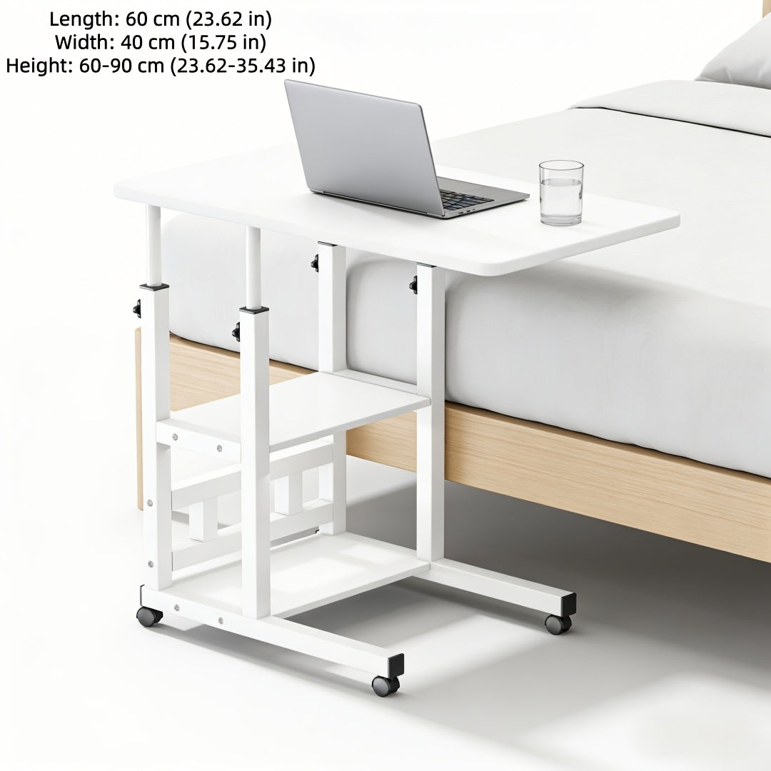 Bedside Table with Wheels Adjustable Height – Multi-Style Nursing Care Table for Elderly & Patients | Single & 3-Tier Rolling Overbed Dining