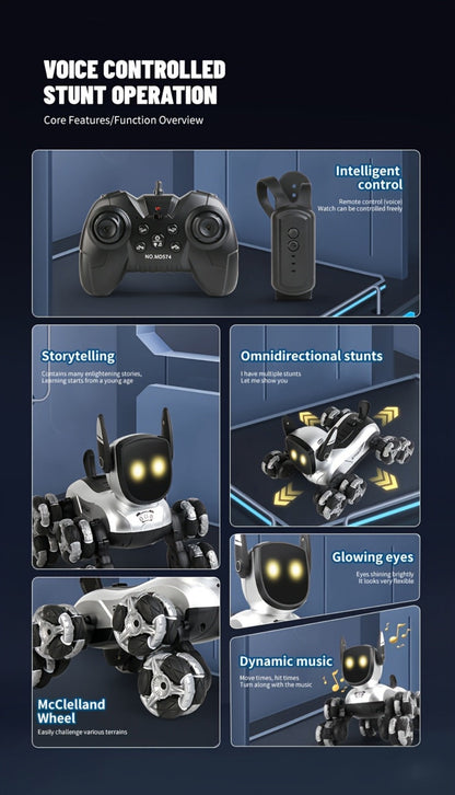 Robot Dog Toy for Kids, RC Smart Interactive Electronic Pet with Remote Control, Music & Action Show