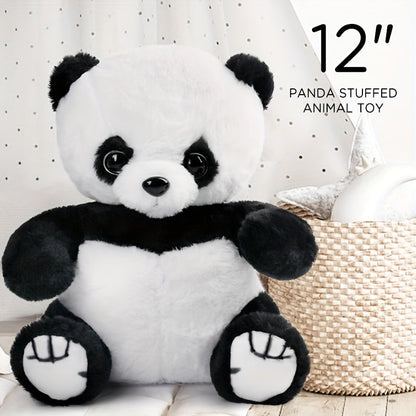 Light Up Panda Stuffed Animal Plush Toy 8 & 12 Inch with LED Glow, Cute Panda Bear Hugging Toy